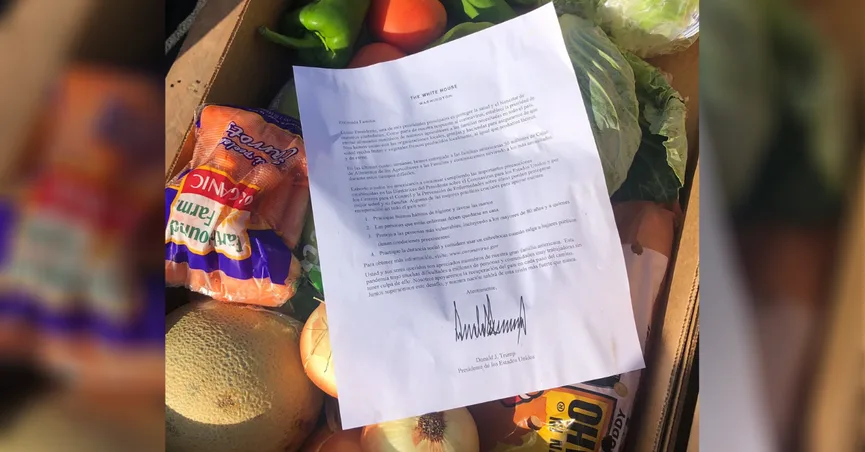 کابینه ترامپ بسته غذایی برای مردم می‌فرستد