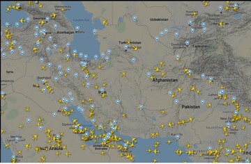 رشد ۶.۵ درصدی پروازهای عبوری از آسمان ایران