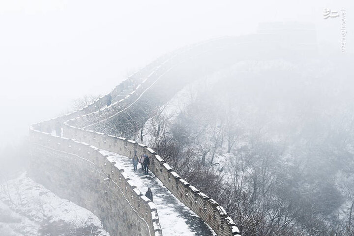 دیوار چین سفیدپوش شد + تصاویر