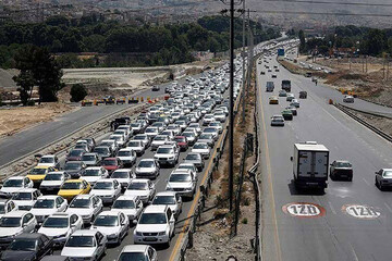 ‌مسیر آزادراهی بین کرج و تهران پرترافیک ترین جاده کشور شد