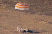 ۳ فضانورد در قزاقستان فرود آمدند