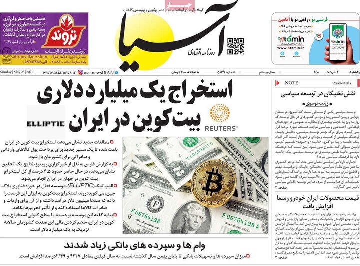 روزنامه 2 خرداد 1400