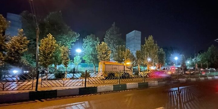 صدای مهیب در غرب تهران / انفجار یک شیء ناشناس در پارک ملت + فیلم
