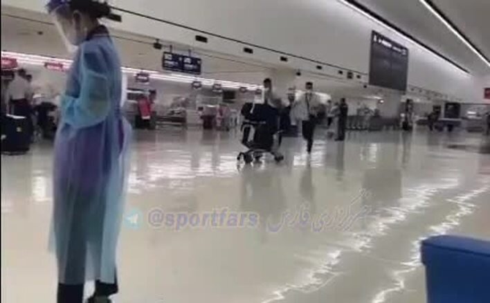 حرکت عجیب میلاد عبادی‌پور و میثم صالحی در فرودگاه توکیو + فیلم
