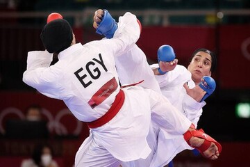 تصاویر | حجاب کاراته‌کاهای ایران و مصر در المپیک سوژه رسانه ها شد
