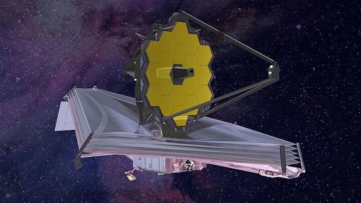 نیمی از آینه اصلی تلسکوپ فضایی "جیمز وب" باز شد