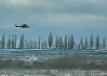 فرود هلیکوپترهای ارتش روسیه در "بلگورود" واقع در ۳۵ کیلومتری مرز با اوکراین + ویدیو