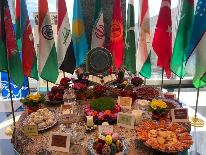 سفره هفت سین ایران در سازمان ملل و حضور گوترش و حافظ خوانی روانچ