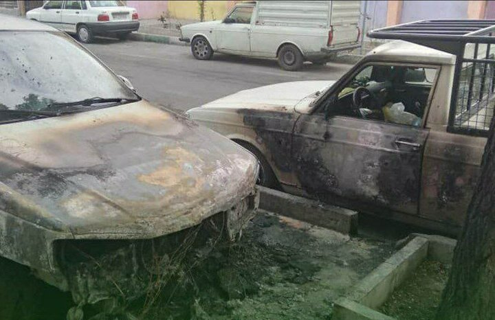  آتش‌زدن خودروها در جوادیه ! + عکس