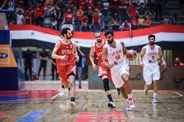 پیروزی راحت تیم ملی بسکتبال مقابل سوریه/ صعود به عنوان تیم دوم