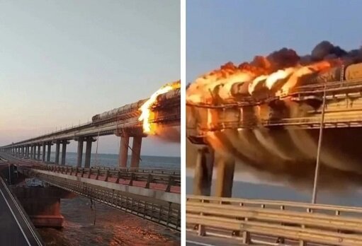 کامیون منفجر شده روی پل کریمه بازرسی شده بود! + فیلم