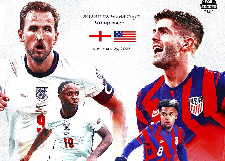 آمریکا - انگلستان از گروه B جام جهانی ۲۰۲۲ / جمعه ۴ آذر ساعت ۲۲:۳۰ + فیلم بازی