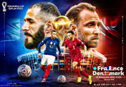 جام جهانی ۲۰۲۲/ دانمارک - فرانسه از گروه D؛ شنبه ۵ آذر ساعت ۱۹:۳۰ + لینک پخش زنده