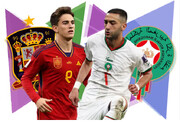 مصاف مراکش - اسپانیا در جام جهانی ۲۰۲۲ / سه‌شنبه ۱۵ آذر ساعت ۱۸:۳۰ + لینک پخش زنده