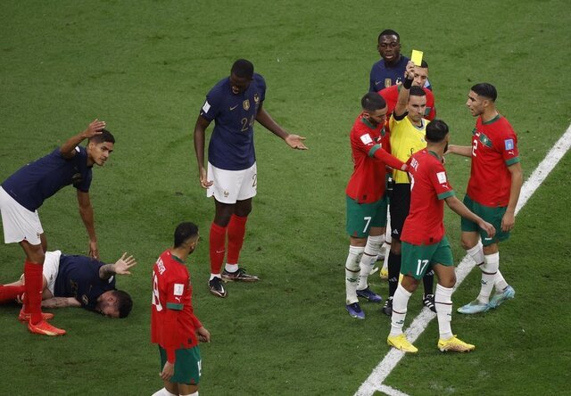شکایت مراکش از داور بازی با فرانسه