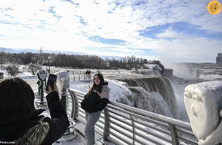  آبشار نیاگارا یخ زد + تصاویر