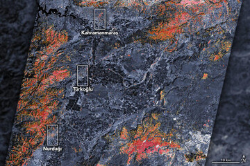 عمق فاجعه زلزله در تصاویر ماهواره‌ای ناسا از ترکیه و سوریه + عکس و لینک