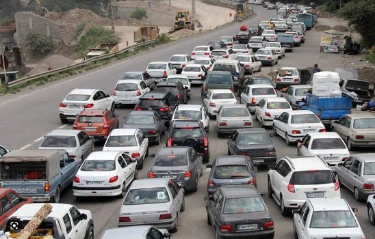 ترافیک فوق سنگین در آزادراه تهران-شمال + عکس
