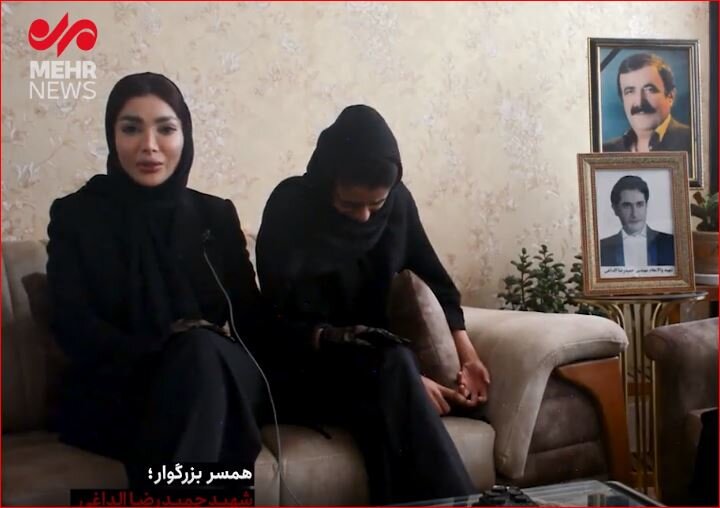 ببینید | اولین گفتگوی همسر و دختر شهید الداغی