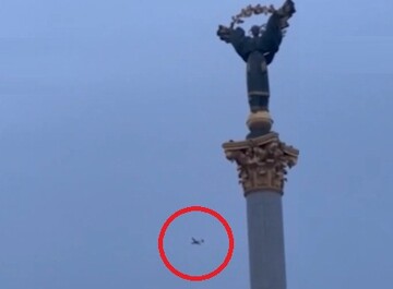 ببینید: لحظه سرنگونی پهپاد بالای سر کاخ ریاست جمهوری اوکراین / پوتین تلافی کرد؟ + فیلم