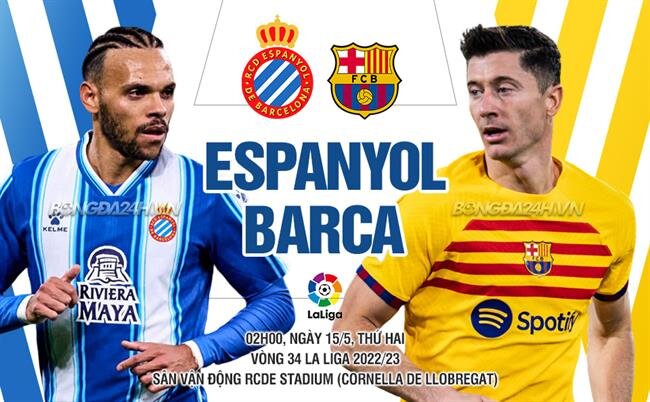 پخش زنده هفته سی و چهارم لالیگای اسپانیا؛ بارسلونا - اسپانیول امروز ۲۲:۳۰ + لینک