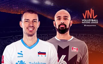 لیگ ملت های والیبال؛ پخش زنده مسابقه والیبال اسلوونی - کانادا امروز ساعت ۱۸:۰۰ +  لینک