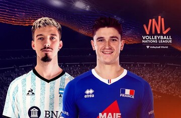 لیگ ملت های والیبال؛ پخش زنده مسابقه والیبال آرژانتین - فرانسه امروز ساعت ۲۲:۰۰ + لینک
