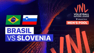 لیگ ملت های والیبال؛ پخش زنده مسابقه والیبال اسلوونی - برزیل امروز شنبه ساعت ۱۸:۰۰ +  لینک