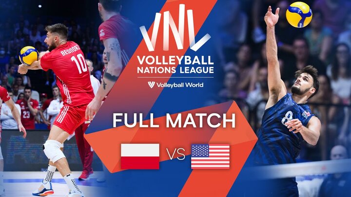لیگ ملت های والیبال؛ پخش زنده مسابقه والیبال لهستان - آمریکا امروز ساعت ۱۴:۳۰ + لینک