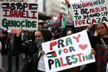 تصاویر | به رغم هشدار مقامات انگلیس، اجتماع ضدصهیونیستی در لندن برگزار شد