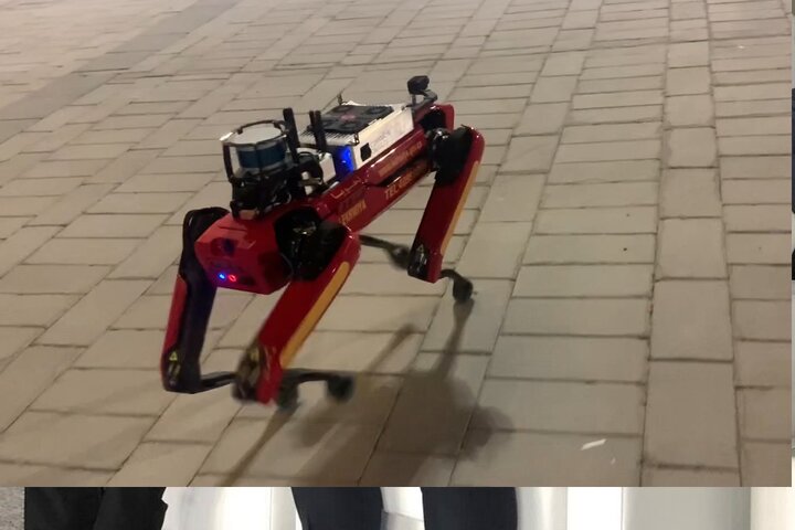 سگ های رباتیک قطری ها در اطراف ورزشگاهها + فیلم