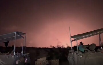 بمباران شدید مرکز و جنوب غزه توسط جنگنده‌های رژیم صهیونیستی + فیلم