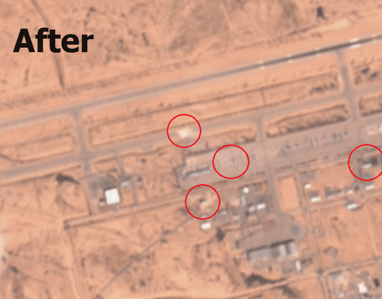اولین تصاویر ماهواره‌ای از خسارات حمله ایران به پایگاه نواتیم