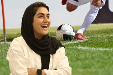 فیلم | زهرا قنبری بالاتر از همه ستاره‌های لیگ فوتبال زنان و مردان