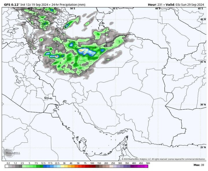 ورود موج‌ جدید بارش‌های پاییزی به شمال کشور از امروز + نقشه